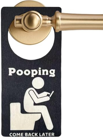 Cartello per bagno occupato libero, Cartello per porta del bagno - la cacca, Torna più tardi, cartello per appendere la porta occupata,Segno di occupazione interessante Porta della porta del bagno, ca