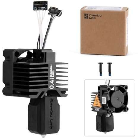 CCTREE Bamboo Original Hardened Steel Hotend Kit with Fan für Bambu Lab P1P/P1S 3D Drucker, Thermistor, Ceramic Heater, 0.4mm Nozzle, Extruder Heating Block Replacement