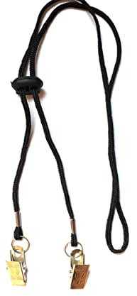 2pcs Verstellbare Servietten Clip Lanyard Halsriemen Gurte Latthalter -Clip -Metall Clips für ältere Erwachsene Servietten Clip Lanyard