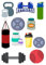 Edible print A4 Gym Fitness theme Cake topper set cake decorations wafer/icing paper UNCUT - Weight lifter (wafer card)