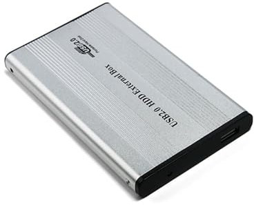 ZJchao Festplattengehäuse, Festplatten -Docking -Station USB2.0 Bis IDE Festplattengehäuse mit 2,5 '' IDE HDD Gehäuse HDD Gehäuse für Desktop PC Computer Festplatten Tragbare Festplattenbox (Silver)