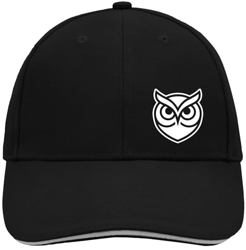 Huuraa Cappy Mütze Eule Silhouette Geschenk | Baseballkappe Basecap Kappe Geschenkidee Unisex Baseball Cap