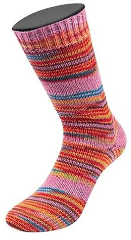 MEILENWEIT 8-fach 150g Print 9977 - Petrolblau/Rot/Orange/Pink/Limette/Dunkelbraun/Burgund/Oliv