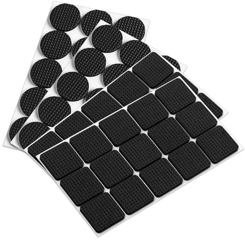 Furniture Pads,felt pads for furniture feet,furniture pads,pack of 60 | furniture pads floor protectors,for Hardwood Floors(Black,30 Squares and 30 Rounds)