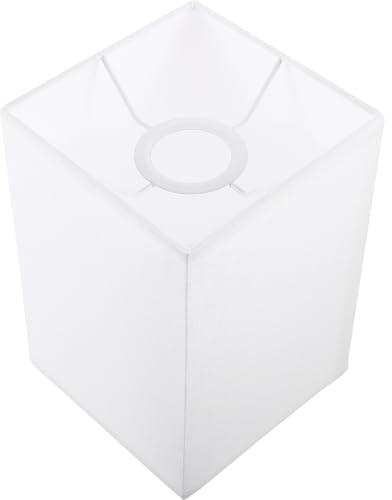 Lampenschirm für Schreibtischlampe, Weiß, Eisen, E27, 42mm | Dekorative Lichtabdeckung, Sanftes Licht, für Schlafzimmer und Hotel, mit Befestigungsring