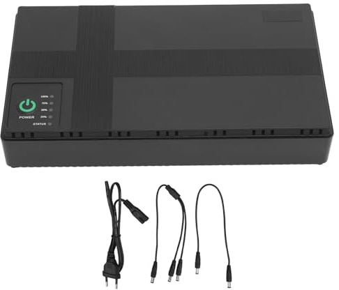 Badafaci Batterie de Secours UPS 20 000 MAh, Alimentation sans Interruption avec Protection Contre Les Surcharges et Les Surintensités, pour Caméra de sécurité du Modem Routeur (Prise UE 100 à 240V)