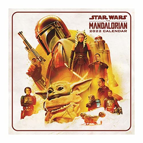 Disney Star Wars The Mandalorian Kalender 2022 – Monatsansicht Familienplaner 30 cm x 30 cm – Offizielles Lizenzprodukt