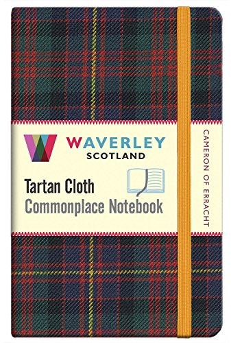 Waverley (M): Cameron of Erracht Tartan Cloth Commonplace Notebook (Waverley Scotland Tartan Cloth Commonplace Notebooks/Gift/stationery/plaid)