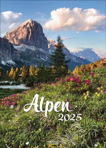 Alpen 2025: Wandkalender mit Fotos von den Alpen. Format 30 x 42 cm.