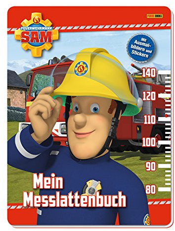 Feuerwehrmann Sam: Mein Messlattenbuch: mit Ausmalbildern und Stickern