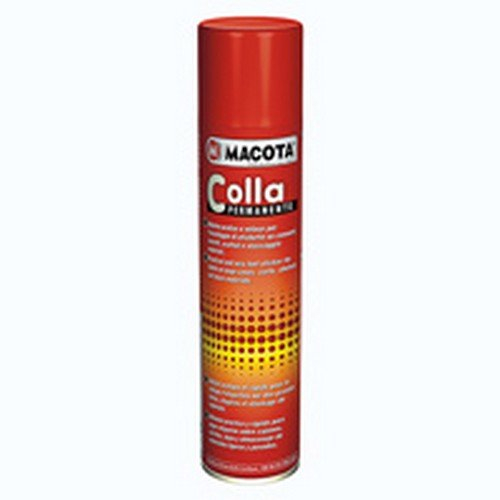 MACOTA COLLA COLLE SPRAY PERMANENTE PER PLASTICA METALLO SUGHERO CARTONE 300ML