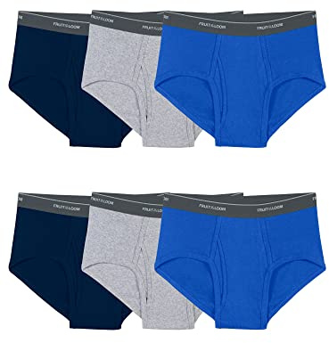Fruit of the Loom Men's 6-Pack Assorted Fashion Brief Briefs-Underwear (Pack of 6)