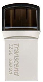 Transcend JF890 - 32GB OTG Conector Dual: USB 3.1 Gen 1 + Type C, Metálico, Hasta 130 MB/s