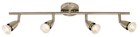 Saxby Amalfi 50W 4 Light Satin Nickel Decorative Commercial Domestic Adjustable Spotlight Bar