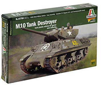 Italeri 510015758-1:56 M36/M10 Tank Driver Included, Modellautos