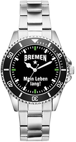KIESENBERG Bremen Fußball Fan Uhr – Sportliche Armbanduhr im Fan-Design Stilvolle Herren- & Damen-Uhr mit Fußball-Motiv Geschenk für leidenschaftliche Fans der Hansestadt - 2281