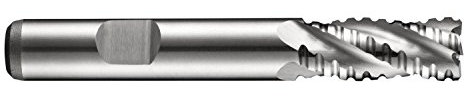 Dormer C4008.0 Serie C400 HSS-E 4 Flöte Schruppfräser Fräser mit heller Oberfläche, DIN 1835B Schaft, 8,00 mm Schnittdurchmesser