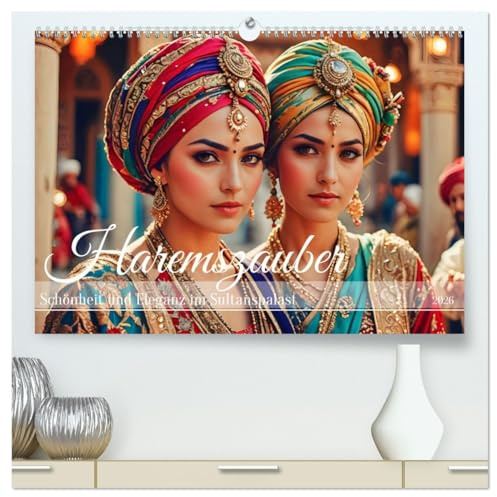 Haremszauber (hochwertiger Premium Wandkalender 2026 DIN A2 quer), Kunstdruck in Hochglanz: Tauchen Sie ein in die Welt des Osmanischen Reiches und ... der Haremsdamen des Sultans. (CALVENDO Kunst)