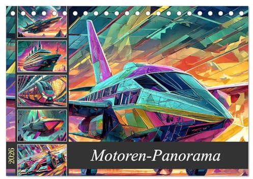 Motoren-Panorama (Tischkalender 2026 DIN A5 quer), CALVENDO Monatskalender: Die Welt der Motor-Mobilität (CALVENDO Technologie)