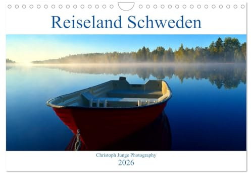 Reiseland Schweden (Wandkalender 2026 DIN A4 quer), CALVENDO Monatskalender: Südschweden fotografiert in allen Jahreszeiten (CALVENDO Natur)