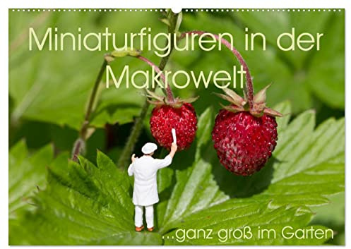 Miniaturfiguren in der Makrowelt ...ganz groß im Garten (Wandkalender 2026 DIN A2 quer), CALVENDO Monatskalender: CityZwerge kommen ganz groß raus... im Garten! (CALVENDO Kunst)