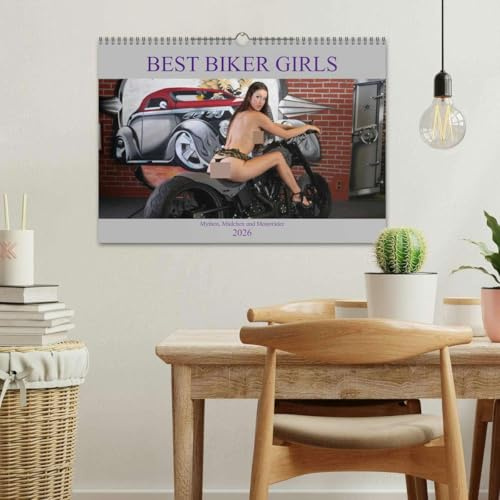 Best Biker Girls (Wandkalender 2026 DIN A3 quer), CALVENDO Monatskalender: Mythen, Mädchen und Motorräder (CALVENDO Erotik)