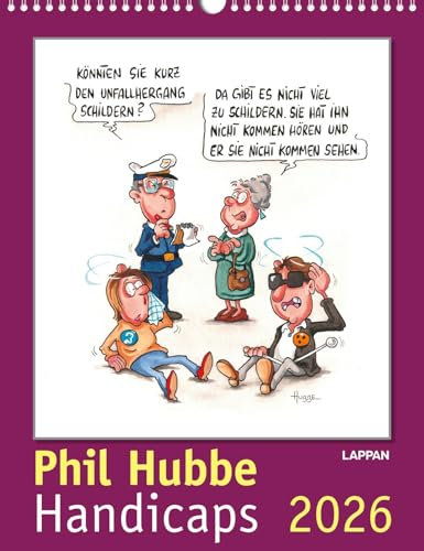 Handicaps 2026: Monatskalender für die Wand: Witziger Kalender zu dem Thema Behinderung