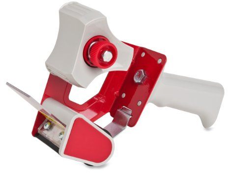 Handheld Tape Dispenser, Holds 3 Core Tapes, Red/Gray, Sold as 1 Each