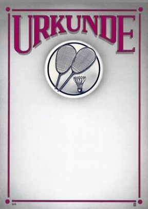 Albert Hoffmann Urkundenverlag Badminton / 205/155 / / Edelkarton (300 g/m²) 10 Stk