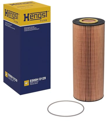 HENGST - Ölfilter E500H D129 - Öl-Filtereinsatz für KFZ | Hochwertiger Motorölfilter für KFZ mit Otto- oder Dieselmotor - Robuster Ölfilter mit hoher Schmutzaufnahmefähigkeit