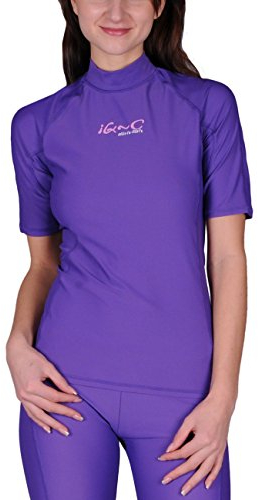 iQ-UV Damen UV 300 Shirt Slim Fit Watersport, Purple, S
