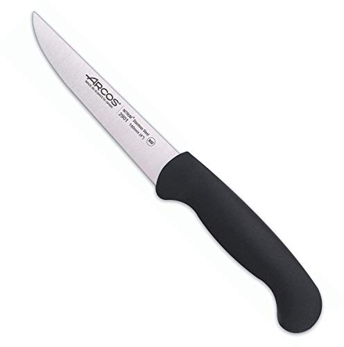 Arcos Serie 2900 - Cuchillo de Verduras - Hoja de Acero Inoxidable Nitrum de 100 mm - Mango inyectado en Polipropileno Color Negro