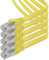 0,25 m - jaune - 5 pièces Câble plat CAT.7 Gigabit Ethernet LAN (RJ45) câble réseau câble brut (10Gbit/s) câble d'installation plat mince compatible avec Cat.5 - Cat.5e - Cat.6