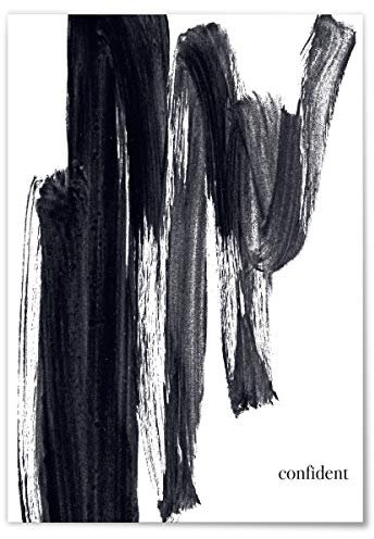 JUNIWORDS Poster mit/ohne Holzrahmen - Wähle ein Motiv - Confident - Wähle eine Größe - 21 x 30 cm (S) ohne Rahmen