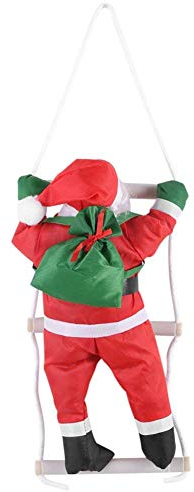 Klettern auf Strickleiter Santa Claus Toy Weihnachtsbaum Indoor Outdoor Hängende Verzierung Dekoration Weihnachten Party Tür Wanddekoration