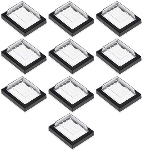 Sourcing map Lot de 4 capuchons de protection ronds en silicone transparent pour interrupteur à bascule