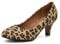 Women's Classic Round Toe Pump Kitten Low Heel Shoes, Suede Leopard, 5 UK