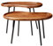 Finebuy Couchtisch Set FB52620 Sheesham Massiv Satztisch Nierenform mit Metallbeinen, Wohnzimmertische Massivholz, Kleine Nierentische Echtholz, Stubentische Holz, Beistelltisch-Set Modern