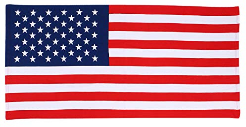 LIOOBO Amerikanische Flagge Badetuch Rechteck Schnelltrocknend Handtuch Wasserabsorbierend Badteppich 150x70cm