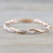 Ogquaton Rose Gold Damenring Diamant Twist Ohrringe Paar Simple Fashion Jewellery Damenschmuck, Rotgold, 7 EU Langlebig und nützlich