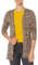 Amazon Essentials Damen Leichte Strickjacke ohne Knöpfe (in Übergröße erhältlich), Kamelbraun Leopardenmuster, XS