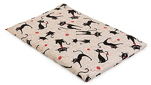 GIRAFFENLAND Bio-Dinkelkissen 30 x 20 cm, Katze-Mimi - Als Wärmekissen & Kältekissen - Bio-Dinkel Körnerkissen für Mikrowelle und Backofen - 30x20cm