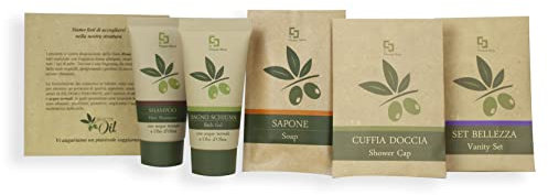 Present-More Amenities Kit Beauty Oil - Toilettenartikel 35 Gäste für Hotels und B&B | Allergenfreie Amenities Kit mit Duftnote Tahitian