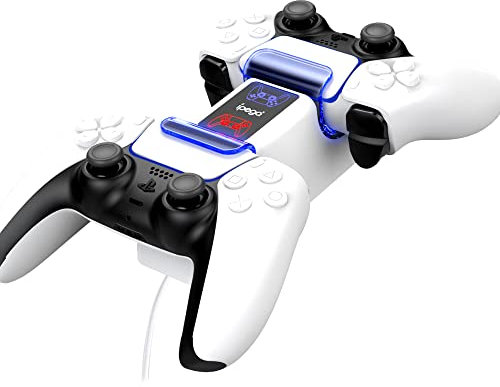 PG-P5003 Light Charging Station for PS5 Controller, Supports Dual Sense, Collect Cable
