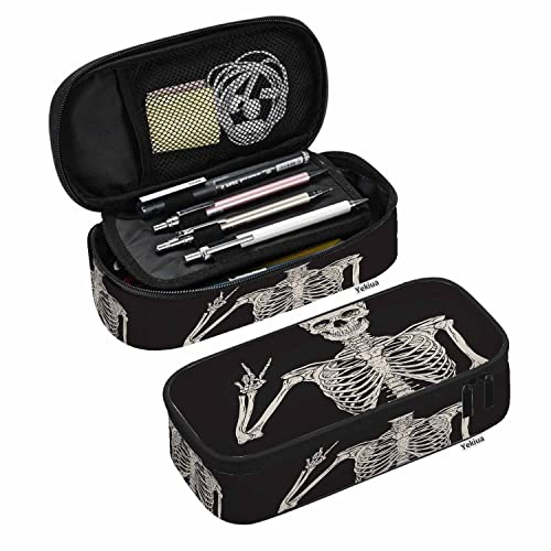Yekiua Federmäppchen mit britischer Flagge, großes Fassungsvermögen, für Büro, Uni, Schule, Make-up-Tasche für Teenager, Mädchen, Erwachsene, Studenten, Mehrfarbig, A15, One Size, Travel