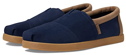 TOMS Men's ALP FWD Espadrille Loafer Flat, Navy Brushed Twill, 7 UK
