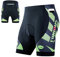 YKLL 4D Radlerhose Herren Gepolstert Kurz Stoßfeste mit 4D Sitzpolster und 3 Taschen Radhose Atmungsaktiv Fahrradhose Elastische Radfahrhose MTB Herren Fahrrad Hosen UPF 50+ (Grün,XXL)