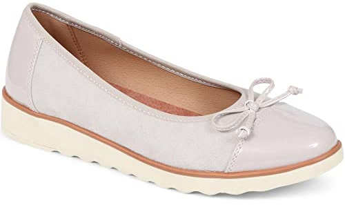 Pavers Womens Lightweight Ballet Pumps Grey Size 8