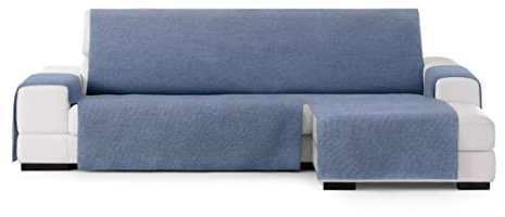 Eysa Valkiria sofabezug chaiselongue 240 cm rechts frontalsicht, Farbe 03, Blau 3