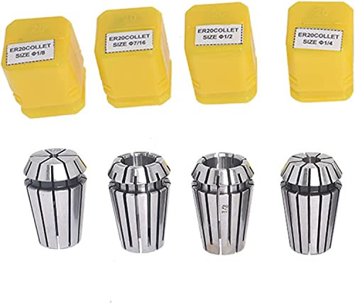ER20 ER-20 Spring Collet Set - 7 Pcs 1/8-1/2 Spring Collets for CNC Engraving Milling Lathe Chuck Tool